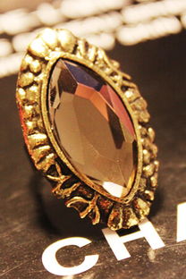 轻奢复古风潮 Herosmart小香气质欧美复古香槟宝石戒指的独特魅力